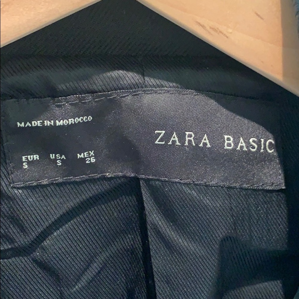 Black Zara Basic Moto Jacket Size Small - image 2
